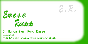 emese rupp business card